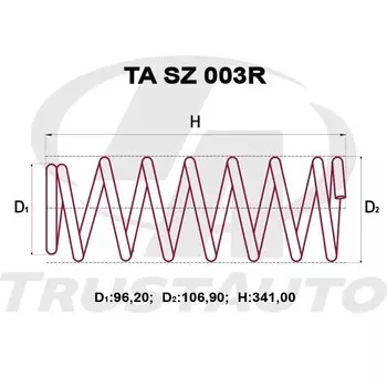 Пружина подвески TrustAuto усиленная, арт. TASZ003R