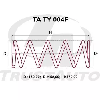 Пружина подвески TrustAuto усиленная, арт. TATY004F