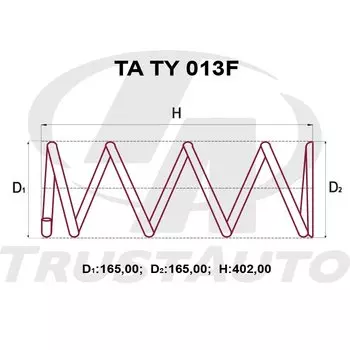 Пружина подвески TrustAuto усиленная, арт. TATY013F