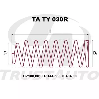 Пружина подвески TrustAuto усиленная, арт. TATY030R