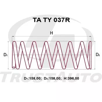 Пружина подвески TrustAuto усиленная, арт. TATY037R