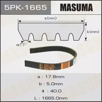 Ремень ручейковый MASUMA 5PK-1665