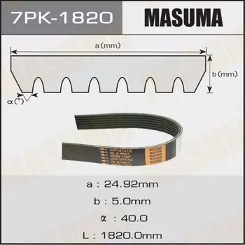 Ремень ручейковый MASUMA 7PK-1820