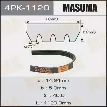 Ремень ручейковый "Masuma" 4PK-1120