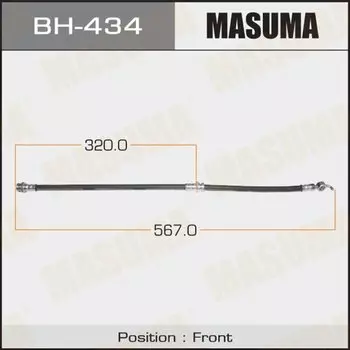 Шланг тормозной "Masuma" Mz- /front/ MPV LVEW