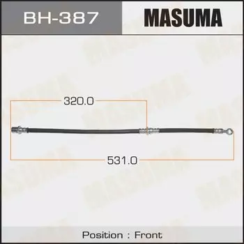 Шланг тормозной "Masuma" S- /front/ Impreza (9205-0008), Legasy (8902-9812) LH