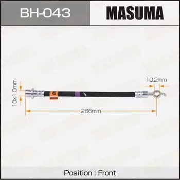 Шланг тормозной "Masuma" T- /front/ LiteAce, TownAce SR4#, CR4#