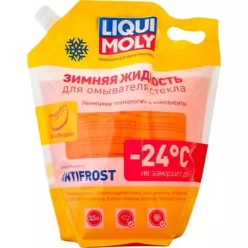 Стеклоомывающая жидкость зимняя Liqui Moly ANTIFROST ScheibenFrostschutz, -24°С, с запахом дыни, 3,5л, арт. 35024