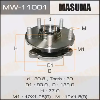 Ступичный узел MASUMA front AURIS/ NDE150, NRE150