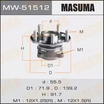 Ступичный узел MASUMA rear ACCORD / CU1, CW1 (with ABS)