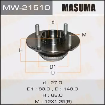 Ступичный узел MASUMA rear SUNNY.BLUEBIRD SYLPHY.B15.G10 (with ABS)