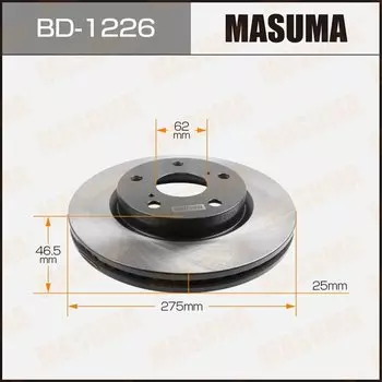 Тормозной диск Masuma, арт. BD-1226