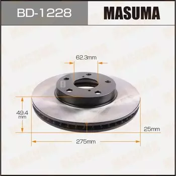 Тормозной диск Masuma, арт. BD-1228