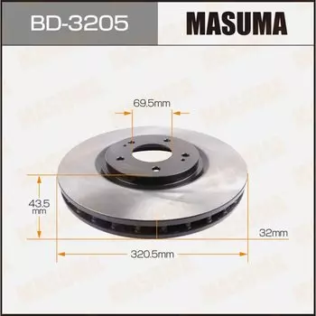 Тормозной диск Masuma, арт. BD-3205