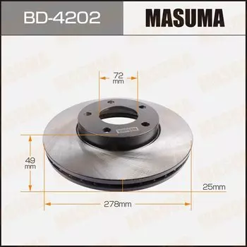 Тормозной диск Masuma, арт. BD-4202