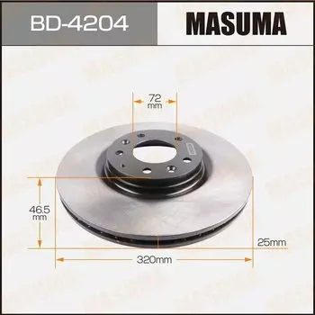 Тормозной диск Masuma, арт. BD-4204
