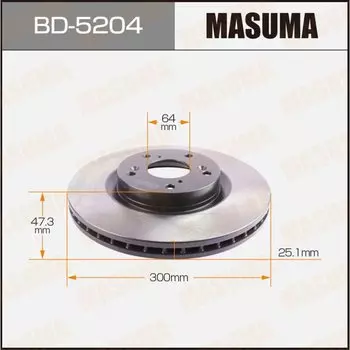 Тормозной диск Masuma, арт. BD-5204