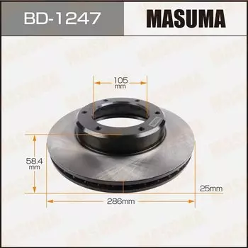 Тормозной диск Masuma передний, арт. BD-1247