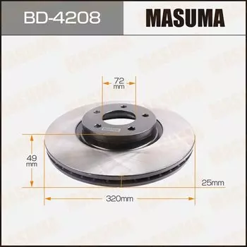 Тормозной диск Masuma передний, арт. BD-4208