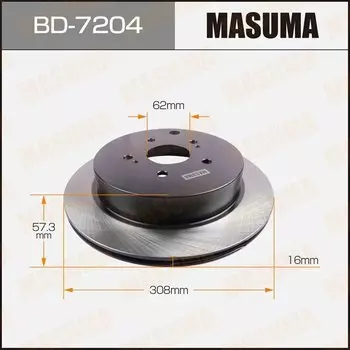 Тормозной диск Masuma задний, арт. BD-7204