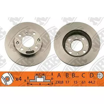 Тормозной диск NiBk, арт. RN1024