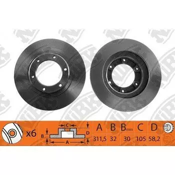 Тормозной диск NiBk, арт. RN1066