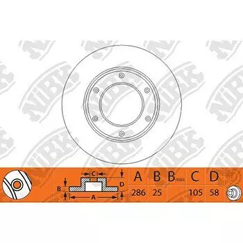 Тормозной диск NiBk, арт. RN1090