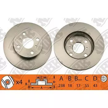 Тормозной диск NiBk, арт. RN1097