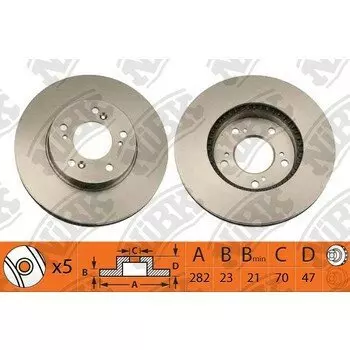 Тормозной диск NiBk, арт. RN1104