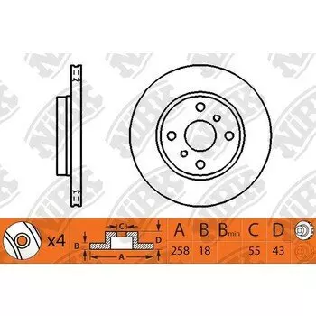 Тормозной диск NiBk, арт. RN1115
