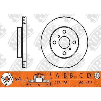 Тормозной диск NiBk, арт. RN1237