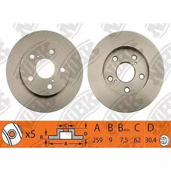 Тормозной диск NiBk, арт. RN1239