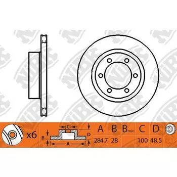 Тормозной диск NiBk, арт. RN1304