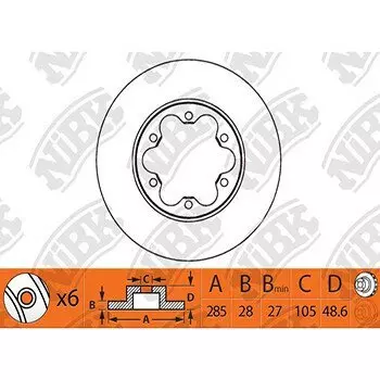 Тормозной диск NiBk, арт. RN1330