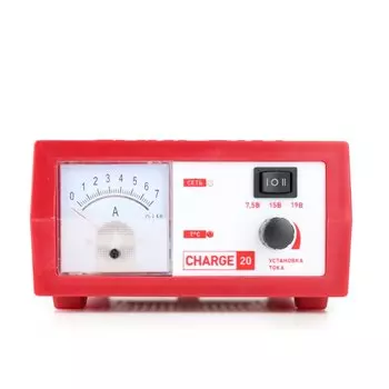 Устройство зарядно-предпусковое Carfort Charge-20, автоматический режим, с функцией блока питания, 6/12В, ток заряда 0.4-7А, арт. СС1020