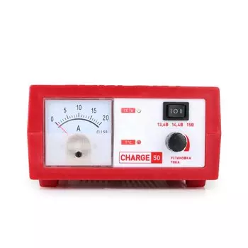 Устройство зарядно-предпусковое Carfort Charge-50, автоматическая зарядка, с функцией блока питания, 12В, ток заряда 0.8-20А, для AGM, WET, GEL, арт. СС1050