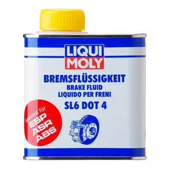 Жидкость тормозная Liqui Moly Bremsflussigkeit SL6, DOT 4 Class 6, ABS, 500мл, арт. 3086