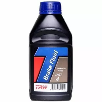 Жидкость тормозная TRW Brake Fluid, DOT-4, ABS, 500мл, арт. PFB450