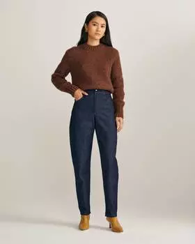 Брюки-бананы из хлопкового денима (25)