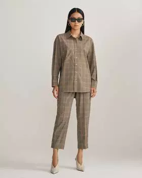 Брюки-бананы в клетку (XL)