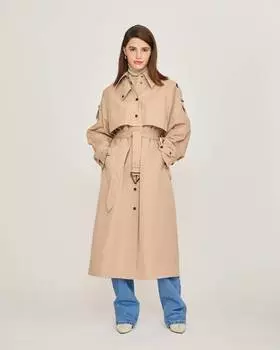 Фактурный плащ прямого кроя (XS)