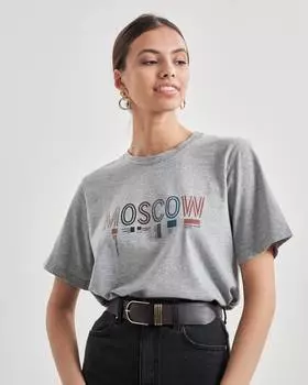 Футболка оверсайз с надписью (S)