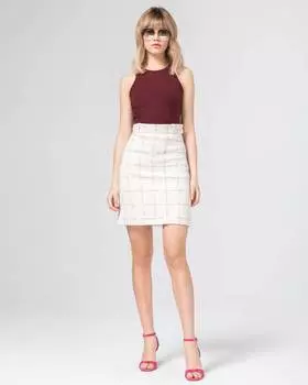 Юбка букле в клетку (XL)