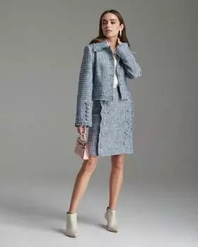 Юбка из твида букле на пуговицах (L)