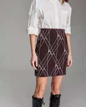 Юбка мини с жаккардовым узором (М)