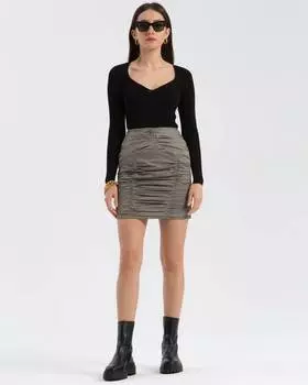 Юбка мини в сборку (S)