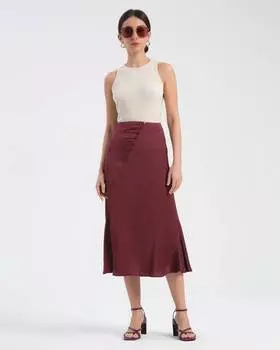 Юбка в горошек с косым кроем (М)