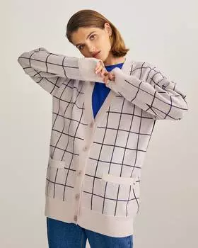 Кардиган в крупную клетку (М)