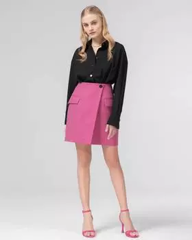 Костюмная юбка мини (L)