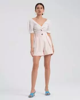 Костюмные шорты изо льна (XS)